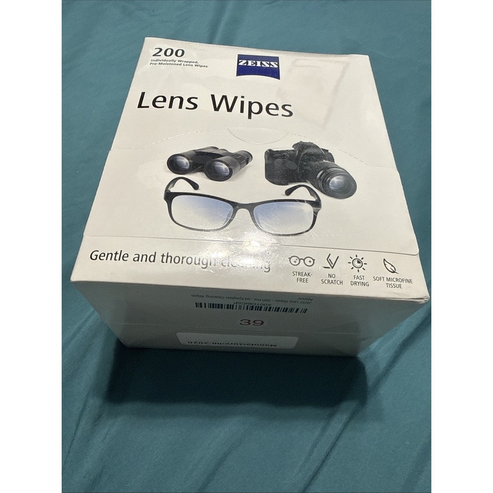 ZEISS Pre-Moistened Lens Cleaning Wipes, 200 Count